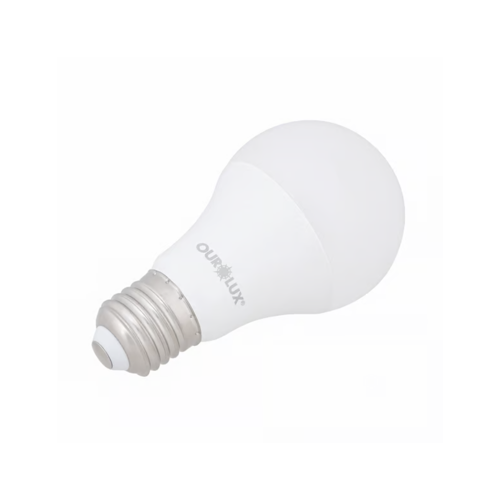 Lâmpada de LED E27 Bulbo 9W 800lm Luz Amarela Bivolt Ouro Lux