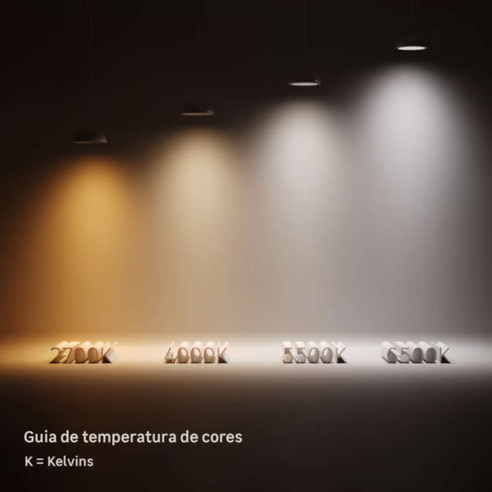 Lâmpada de LED E27 Bulbo 9W 800lm Luz Amarela Bivolt Ouro Lux